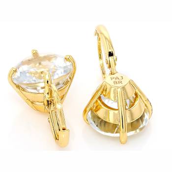 Prasiolite Solitaire Drop Earrings