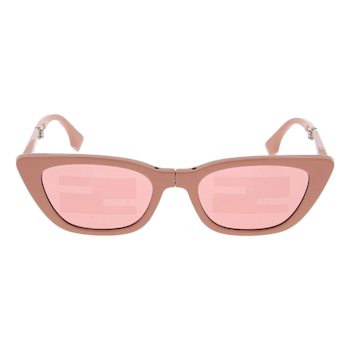 Fendi Injected Touch of FF Pink and Silver Tone Sunglasses