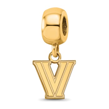 14K Yellow Gold Over Sterling Silver LogoArt Villanova University Extra
Small Dangle Bead