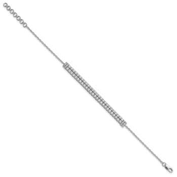 14K White Gold Lab Grown Diamond VS/SI GH, with 1 Inch Extension Bracelet