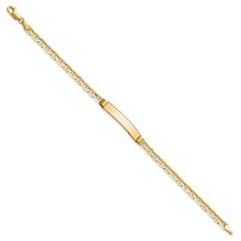10k Yellow Gold Mariner Link ID Bracelet