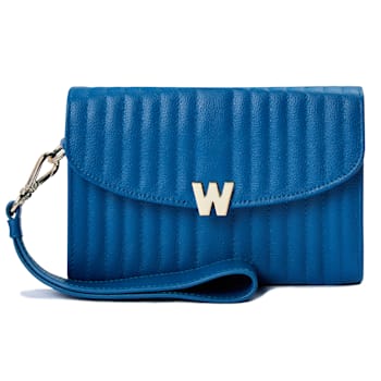 Mimi Blue Crossbody Bag with Wristlet