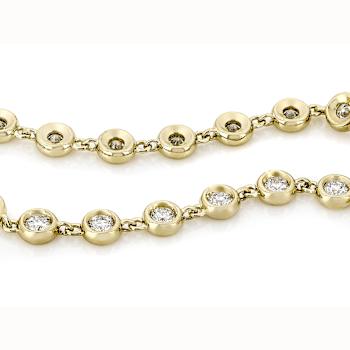 Bezel Set Lab-Grown Diamond Tennis Bracelet 1.50ctw In Solid 10K Gold
