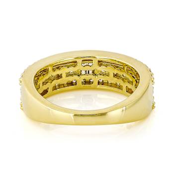 Lab-Grown Diamond Band Ring In 14K Gold Over Sterling Silver 1.00ctw