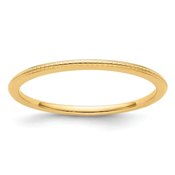 10K Yellow Gold 1.2mm Bead Stackable Expressions Band