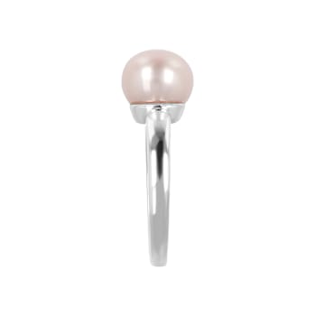 Blush Pearl Ring In 14K Gold Over Sterling Silver