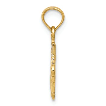 14K Yellow Gold Miniature Four Way Medal Pendant