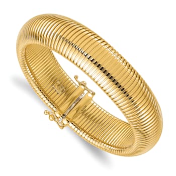 14K Yellow Gold 14.7mm 7.25 inch Omega Bracelet
