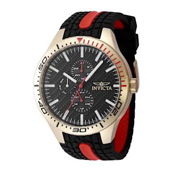 Invicta Invicta Racing 46mm Black Dial Silicone Band Quartz Watch