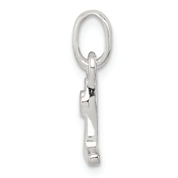 Sterling Silver Letter L with Enamel Pendant