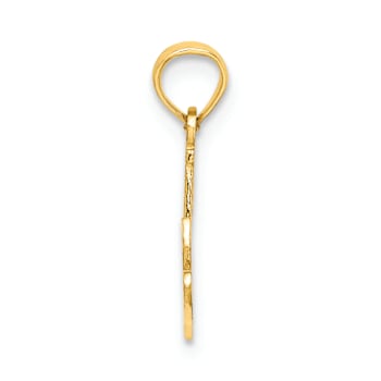 10K Yellow Gold Textured Number 1 NANA Script Charm