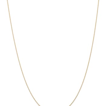 14k Yellow Gold 0.6mm Solid Cable 13 Inch Chain