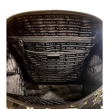 Prada Frankenstein Black Nylon Convertible Shopping Tote