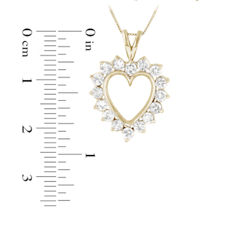 0.75ctw Diamond Heart Pendant 14k Yellow Gold
