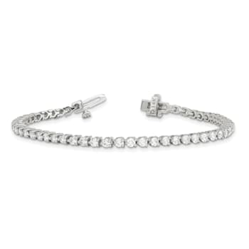 14K White Gold Lab Grown Diamond VS/SI GH, Tennis Bracelet