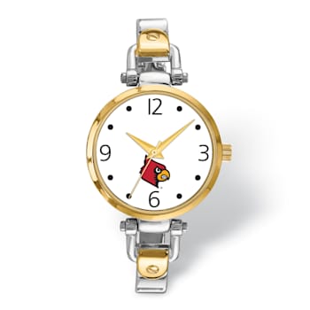 LogoArt University of Louisville Elegant Ladies Two-tone Watch