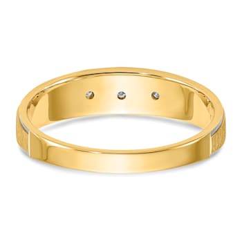 14K Yellow Gold AA Quality Ladies Wedding Band