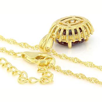 Lab-Created Alexandrite And Lab-Grown Diamond Pendant Necklace In 18K
Gold Over Sterling Silver 2.84ctw