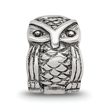 Sterling Silver Owl Clip Bead