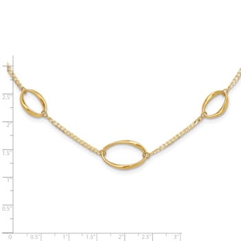 14K Yellow Gold Polished Oval Link 20-inch Necklace