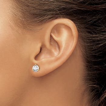 14K Yellow Gold Lab Grown Diamond 1 1/2ct. VS/SI GH+, 3 Prong Stud Earrings