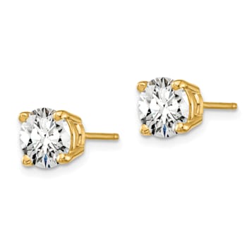 14K Yellow Gold Lab Grown Diamond 1 3/8ctw VS/SI GH 4 Prong Earrings