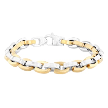 Robert Alton Men's Two-Tone Horseshoe Link 10mm Bracelet In Two-Tone
Stainless Steel