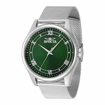 Invicta Celestial 43mm Green Dial Stainless Steel Band Quartz Watch