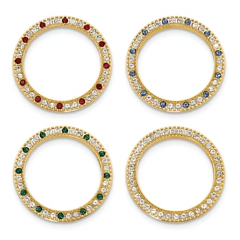 Charles Hubert Gold-finish MOP Dial with 4 Color Bezels Watch