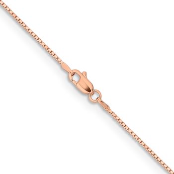 14k Rose Gold 0.95mm Solid Box 22 Inch Chain