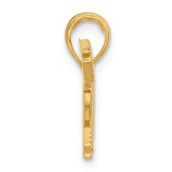 14k Yellow Gold Polished Heart and Arrows Charm