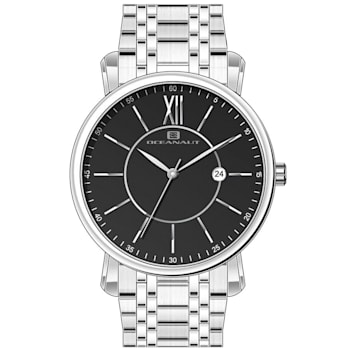 Oceanaut Men's Expedition Black Dial, Stainless Steel Watch