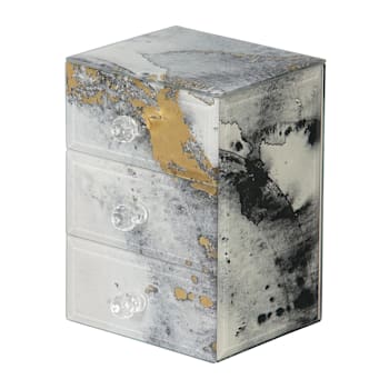 Mele and Co Maura Marbled Glass Jewelry Box