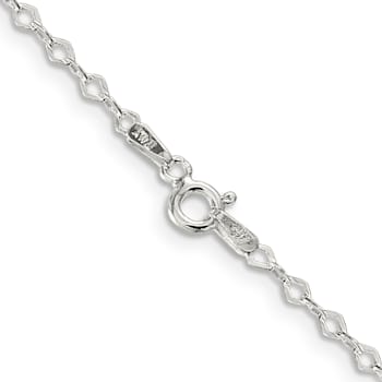 Sterling Silver 2.25mm Fancy Rolo Chain Necklace
