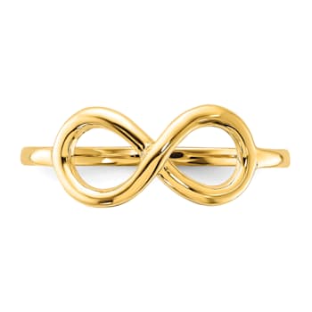 14K Yellow Gold Polished Infinity Ring