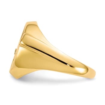 14K Yellow Gold Men's Diamond and Black Onyx DAD Ring