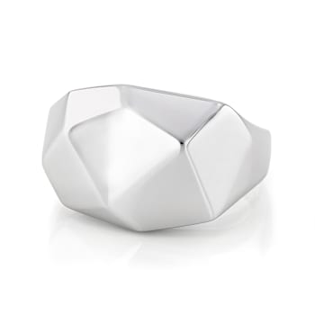 Sculptural Dome Statement Ring In Sterling Silver