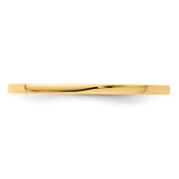 10K Yellow Gold 1.2mm Flat Stackable Expressions Band