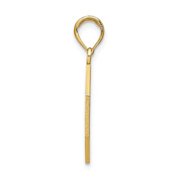 14k Yellow Gold Polished and Textured I'LL NEVER STOP LOVING YOU Stop
sign Pendant