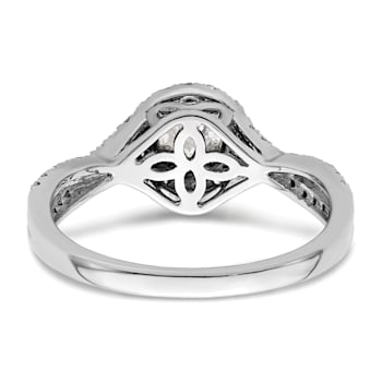 Rhodium Over 10K White Gold Eternal Promise Lab Grown Diamond Halo
Complete Ring 0.554ctw