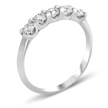 0.75ctw Diamond Wedding Band Ring in 14k White Gold