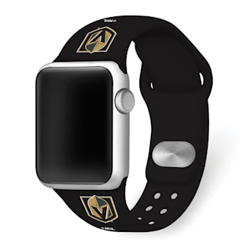 Gametime NHL Vegas Golden Knights Black Silicone Apple Watch Band
(38/40mm M/L). Watch not included.