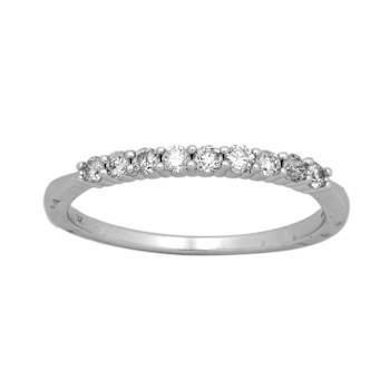 White Diamond 14K White Gold Band Ring 0.25CTW
