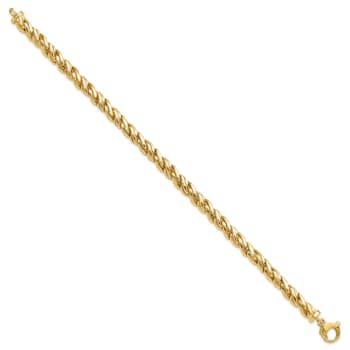 14K Yellow Gold Polished Fancy Twist Bracelet