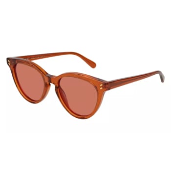 Stella McCartney Orange Frame Orange Round Lenses Sunglasses