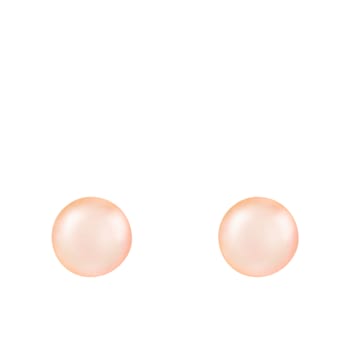 14k White Gold 10-11mm Pink Freshwater Pearl Stud Earrings