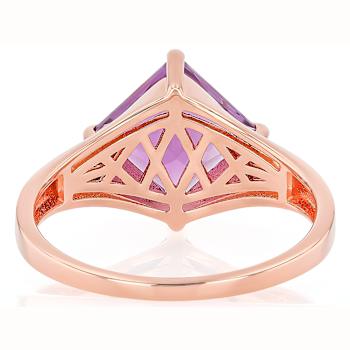 Amethyst Princess Cut Solitaire Ring In 18K Rose Gold Over Sterling
Silver 1.78ct