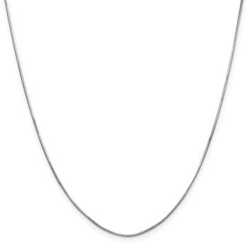 Rhodium Over 14k White Gold .8mm Diamond-Cut Solid Octagonal Snake Link
20 Inch Chain