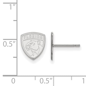 Rhodium Over Sterling Silver NHL Nashville Predators LogoArt Extra Small
Post Earrings