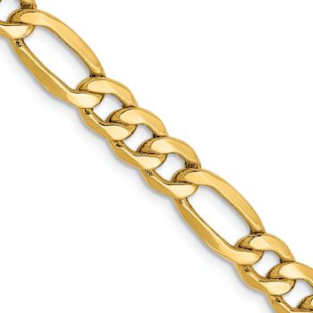 14k Yellow Gold 6.25mm Figaro Link 18 Inch Chain